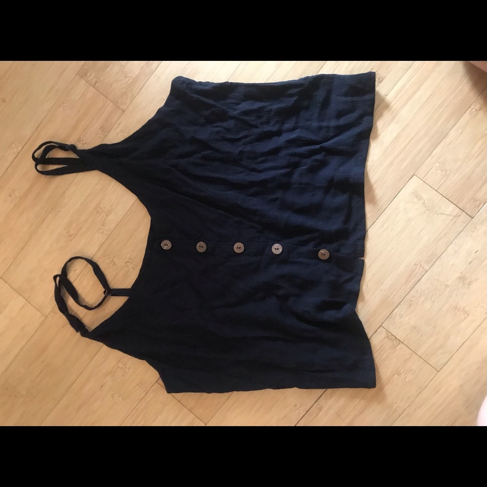 Black button down flowy blouse